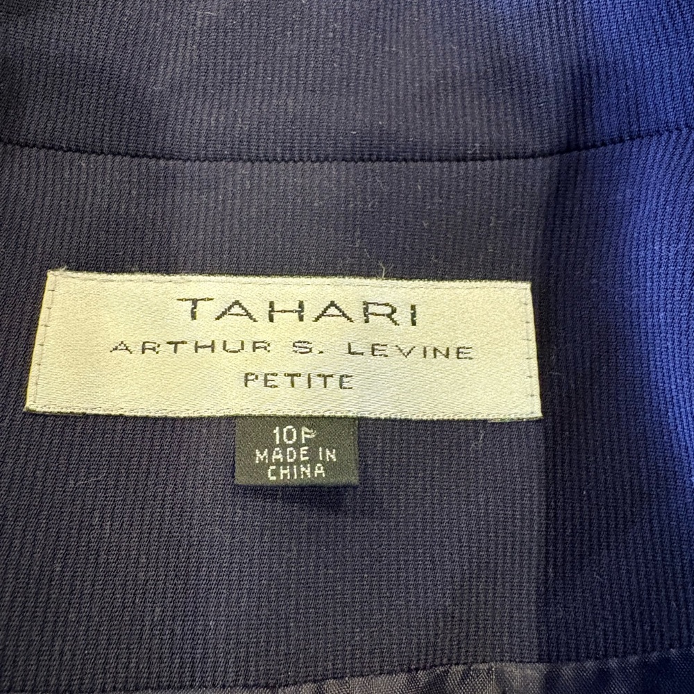 TAHARI, Navy Women's Blazer, 10p - Picture 5 of 7